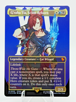 MTG: G'raha Tia, Scion Reborn (M-203) Foil (Borderless)-Commander: Final Fantasy - Image 1