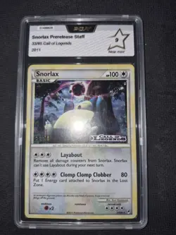 Carte Pokemon Snorlax STAFF Holo Prerelease Stamp 33/95 Call of Legends PCA 9 - Image 1