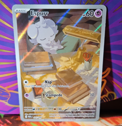 Nintendo Pokemon TCG Espurr 095/088 Surging Sparks Illustration Rare Holo EN - Image 1
