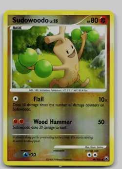 Sudowoodo 48/100 Uncommon Majestic Dawn Pokemon Reverse Holo Near Mint - Image 1