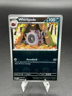 Pokemon Whirlipede (Poke Ball Pattern) 055/086 Black Bolt Common Holo NM - Image 1