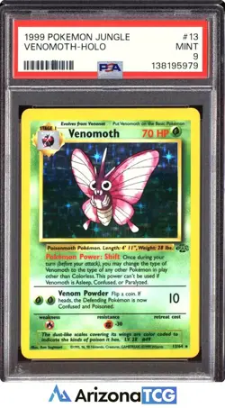 Pokemon 1999 Venomoth 13/64 Holo Rare Jungle PSA 9 - Image 1