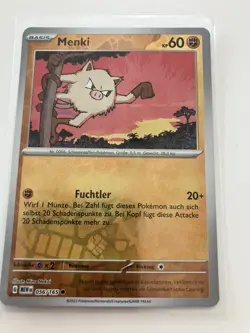 Pokemon Karte Menki 056/165 Reverse Holo 151 DE - Image 1