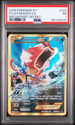 PSA 1 Gyarados EX 123/122 Gold Secret Breakpoint Pokemon - Image 1