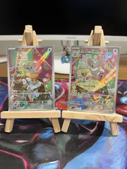 Minccino 182/162 & Cinccino 183/162 Pokemon SV05: Temporal Forces Full Art NM - Image 1