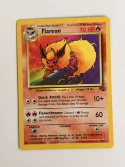 Pokemon Flareon 19/64 Jungle Rare Regular Trading Card - Image 1