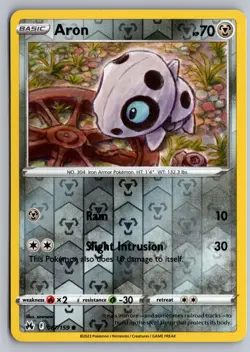 Aron 087/159 REVERSE HOLO Common Crown Zenith Pokemon Near Mint - Image 1