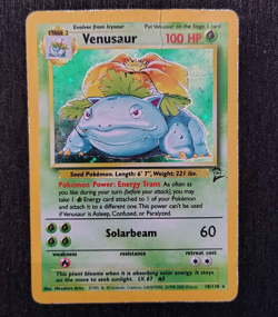 Pokemon TCG - VENUSAUR HOLO - Damaged - 18/130 Base Set 2 - Image 1
