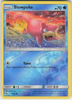 Slowpoke 12/68 Common Hidden Fates Pokemon Reverse Holo NM - Image 2