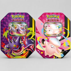 Pokemon TCG: Mega Moonlight Tin Mega Gengar EX + MegaClefable EX Set - Sealed - Image 1