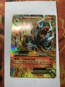 Pokemon Mega Houndoom EX XY Breakthrough near mint FREE SHIPPING - Image 1