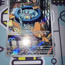 Pokemon TCG Squirtle 148/142 Sv07 Stellar Crown Illustration Rare Full Art Holo - Image 2
