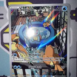 Pokemon TCG Squirtle 148/142 Sv07 Stellar Crown Illustration Rare Full Art Holo - Image 3