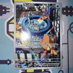 Pokemon TCG Squirtle 148/142 Sv07 Stellar Crown Illustration Rare Full Art Holo - Image 4