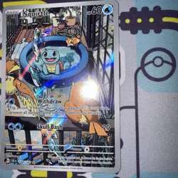 Pokemon TCG Squirtle 148/142 Sv07 Stellar Crown Illustration Rare Full Art Holo - Image 5