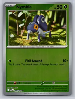 Nymble 009/094 Common Phantasmal Flames Pokemon Reverse Holo Near Mint - Image 1