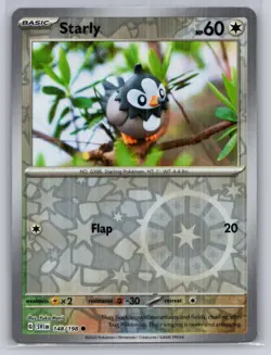 Starly 148/198 Common Scarlet & Violet Pokemon Reverse Holo Near Mint - Image 1