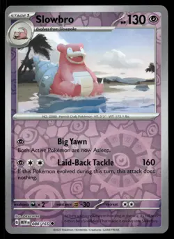 Slowbro 080/165 UC 151 Pokemon Reverse Holo NM - Image 1