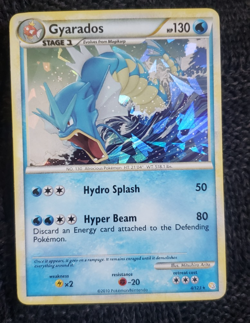 Pokemon TCG Gyarados 4/123 HeartGold & SoulSilver Cracked Ice Holo errorU - Image 1