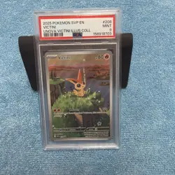 Victini 208 Illustration Rare Pokemon Unova Illustation Collection PSA 9 MINT - Image 1