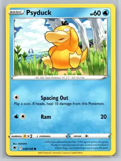 Psyduck 028/189 Astral Radiance Water-Type Basic Common Pokemon TCG Collectible - Image 1