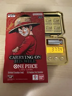 ⚖37.74g One Piece OP-13 CARRYING ON HIS WILL Sleeved Booster Pack - Heavy 🔥🔥 - Image 1