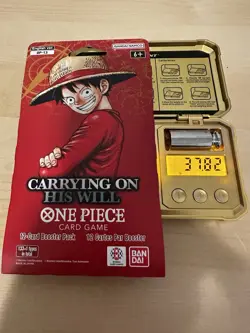 ⚖37.82g One Piece OP-13 CARRYING ON HIS WILL Sleeved Booster Pack - Heavy 🔥🔥 - Image 1