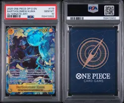 2025 One Piece TCG Bartholomew Kuma OP12-119 SEC Alt Art EN GEM MINT PSA 10 - Image 3