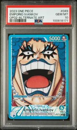 2023 One Piece OP02-Paramount War Emporio Ivankov #049 Alt Art PSA 10 GEM MINT - Image 1