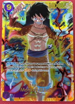 Monkey D. Luffy OP09-119 Secret Rare SEC Emperors New World One Piece English - Image 1