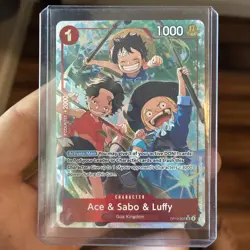 One Piece, Ace & Sabo & Luffy OP13-007 Alt Art Foil - Image 1