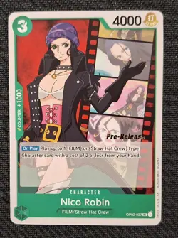 One Piece TCG - OP02-037 - Nico Robin - Paramount War Prerelease - NM - Image 1