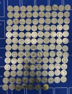 Lot of 127 Pokemon Metal Battle Coins japanese Vintage Excellent - Image 1