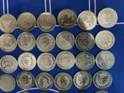 Lot of 127 Pokemon Metal Battle Coins japanese Vintage Excellent - Image 3