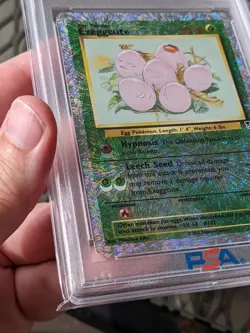 Pokemon Legendary Collection Reverse Holo Exeggcute #75/110 PSA 7 NM ERROR - Image 2