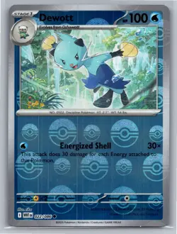 Dewott (Poke Ball Pattern) 022/086 Common White Flare Pokemon Near Mint - Image 1
