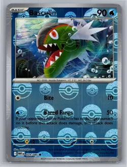 Basculin (Poke Ball Pattern) 024/086 Common White Flare Pokemon Holo Near Mint - Image 1
