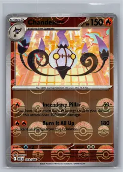 Chandelure (Poke Ball Pattern) 018/086 Holo Rare SV: White Flare Pokemon NM - Image 1