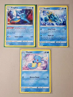 Kingdra 037/196, Seadra 036/196, Horsea 035/196 Pokemon card Lost Origin NM - Image 1