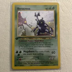 Pokemon TCG Heracross 6/111 1st Edition Neo Genesis Holo Rare LP - Image 1