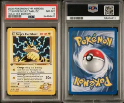 1st edition Lt. Surge's Electabuzz - 2000 Pokemon Gym Heroes Holo 6/132 PSA 8 - Image 5