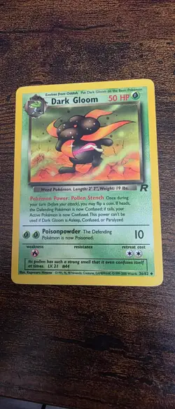 Dark Gloom 36/82 Uncommon Team Rocket Pokemon Lightly Played - Image 1