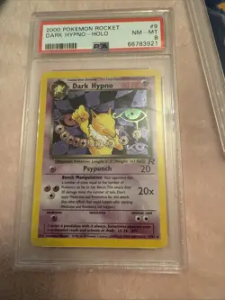 PSA 8 2000 POKEMON ROCKET UNLIMITED #9 DARK HYPNO-HOLO WOTC - Image 1