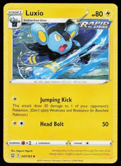 Luxio 047/163 Uncommon Battle Styles Pokemon Near Mint - Image 1
