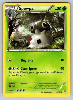 2014 Pokemon XY Base Set NM Spewpa 16/146 - Image 1
