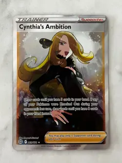 Cynthia's Ambition - 169/172 - Pokemon Brilliant Stars Sword Shield Full Art NM - Image 1