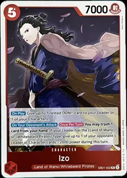 Izo EB01-002 -Rare- Memorial Collection - One Piece CCG Foil - Image 1