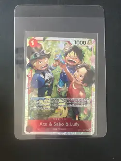 One Piece Card Game Ace & Sabo & Luffy OP13-007 SR Foil Counter +2000 EN - Image 1