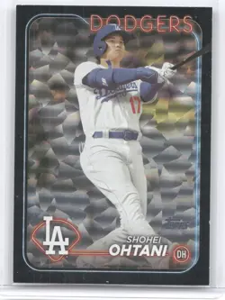 2024 Topps Shohei Ohtani #500 Black Crackle Foil - Image 1