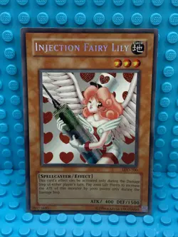 Yugioh! Injection Fairy Lily LOD-100 Secret Rare MP Unlimited - Image 1